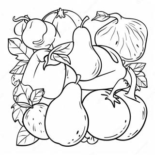 Colorful Fruits And Vegetables Coloring Page 59136-49108