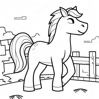 Minecraft Horse Coloring Page 59145-49111