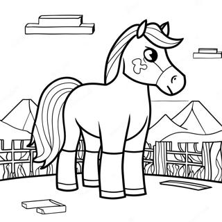 Minecraft Horse Coloring Page 59145-49112