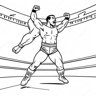 Wwe Wrestler Jumping On Opponent Coloring Page 59176-49142