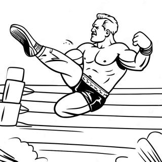 Wwe Wrestler Jumping On Opponent Coloring Page 59176-49144