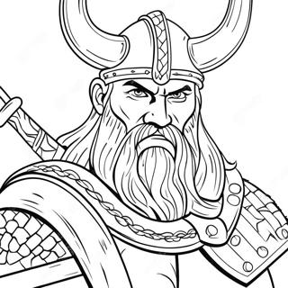 Fearsome Viking Warrior Coloring Page 59207-49161