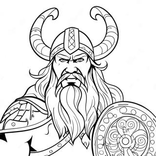 Fearsome Viking Warrior Coloring Page 59207-49162