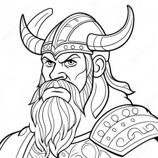 Fearsome Viking Warrior Coloring Page 59207-49163