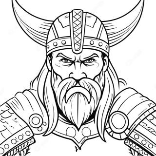 Fearsome Viking Warrior Coloring Page 59207-49164