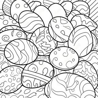 Colorful Easter Eggs Coloring Page 59227-49175