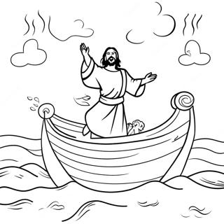 Jesus Calms The Storm Coloring Page 59236-49182