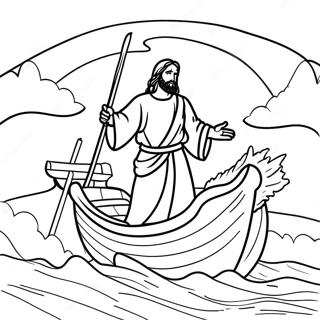 Jesus Calms The Storm Coloring Page 59236-49184