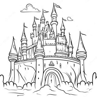 Divided Kingdom Fantasy Castle Coloring Page 59267-49198