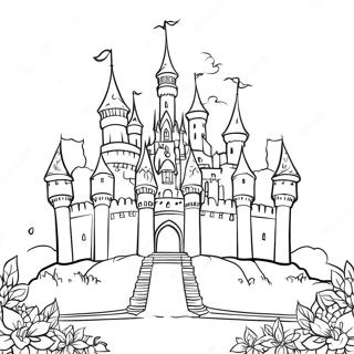 Divided Kingdom Fantasy Castle Coloring Page 59267-49199