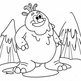 Frozen Snow Monster Coloring Page 59276-49194