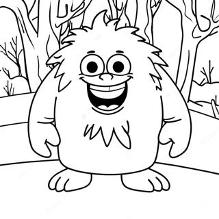 Frozen Snow Monster Coloring Page 59276-49196