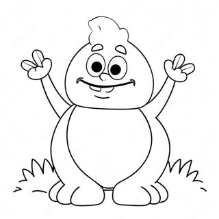 Cute Frozen Snow Monster Coloring Page 59277-49213