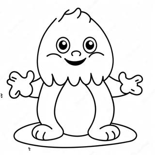 Cute Frozen Snow Monster Coloring Page 59277-49214