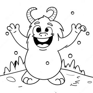 Cute Frozen Snow Monster Coloring Page 59277-49215