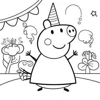 Peppa Pig Birthday Celebration Coloring Page 59296-49227