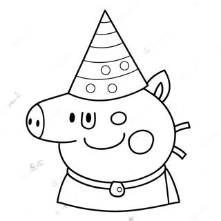 Peppa Pig Party Hat Coloring Page 59297-49229