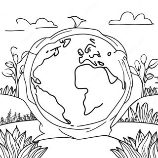 Beautiful Mother Earth Landscape Coloring Page 59327-49254