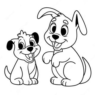 Playful Disney Dogs Coloring Page 59347-49273