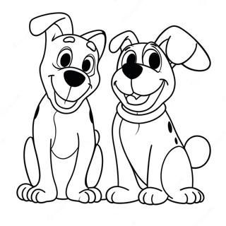 Playful Disney Dogs Coloring Page 59347-49276