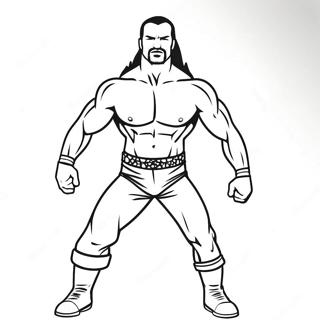 Wwe Superstar Action Pose Coloring Page 59357-49281