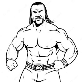 Wwe Superstar Action Pose Coloring Page 59357-49282