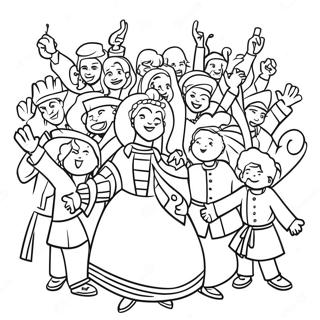 Cultural Diversity Celebration Coloring Page 5935-4743