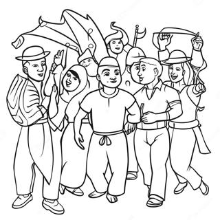 Cultural Diversity Celebration Coloring Page 5935-4744