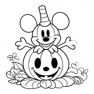 Mickey Mouse Pumpkin Coloring Page 59376-49290