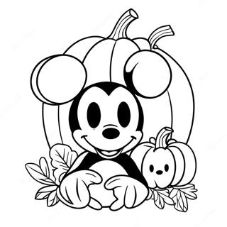 Mickey Mouse Pumpkin Coloring Page 59376-49291