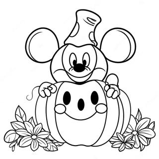 Mickey Mouse Pumpkin Coloring Page 59376-49292