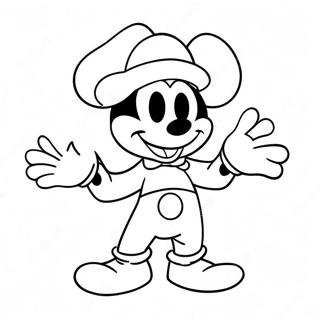 Mickey Mouse In A Spooky Costume Coloring Page 59377-49294