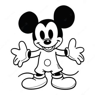 Mickey Mouse In A Spooky Costume Coloring Page 59377-49295