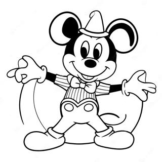 Mickey Mouse In A Spooky Costume Coloring Page 59377-49296