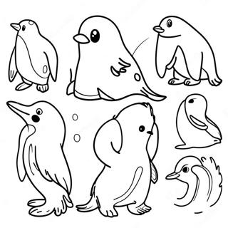 Antarctic Animals Coloring Page 59396-49302