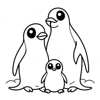 Cute Penguin Family Coloring Page 59397-49310