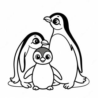 Cute Penguin Family Coloring Page 59397-49311