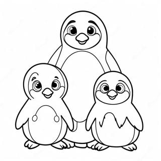 Cute Penguin Family Coloring Page 59397-49312