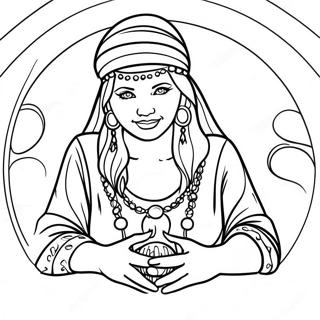 Fortune Teller Coloring Page 59406-49327