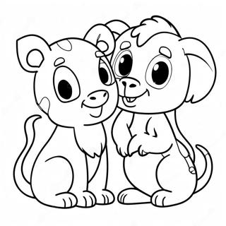 Adorable Animal Friends Coloring Page 59417-49324