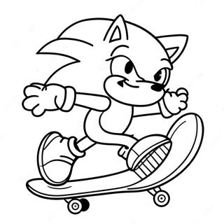 Sonic Skateboard Coloring Page 59426-49330