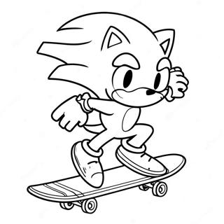 Sonic Skateboard Coloring Page 59426-49331