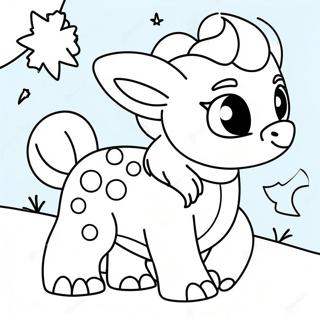 Cute Frost Fury With Snowflakes Coloring Page 59447-49350