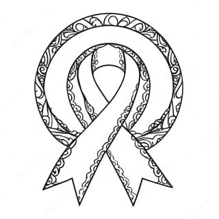 Colorful Red Ribbon Awareness Coloring Page 5945-4749