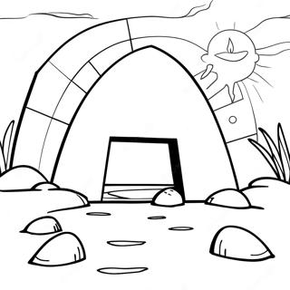 Empty Tomb Coloring Page 59486-49376