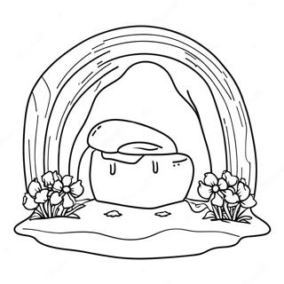 Empty Tomb With Flowers Coloring Page 59487-49379