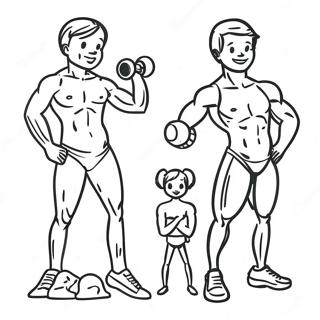 Health And Fitness Coloring Page 59496-49383