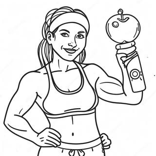 Health And Fitness Coloring Page 59496-49384