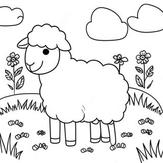 Realistic Sheep Coloring Pages