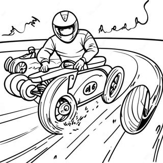 Exciting Dirt Track Racing Scene Coloring Page 59517-49398